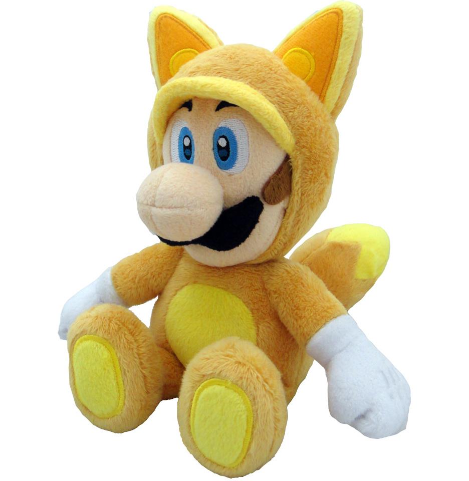 Little Buddy Super Mario Kitsune Tanooki Mario 9" Plush - Official Nintendo
