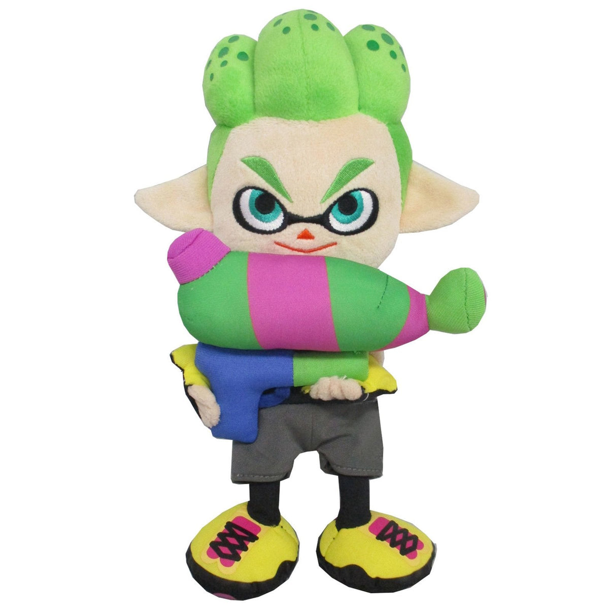 Splatoon 2 Series Inkling Boy Neon Green Plush, 10"