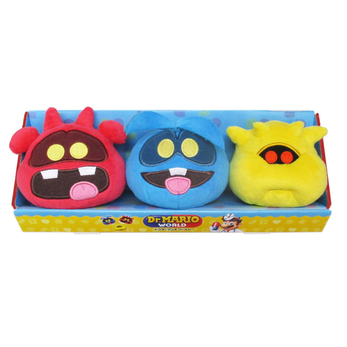Super Mario - Dr. Mario World - Virus (3-Pk) Plush