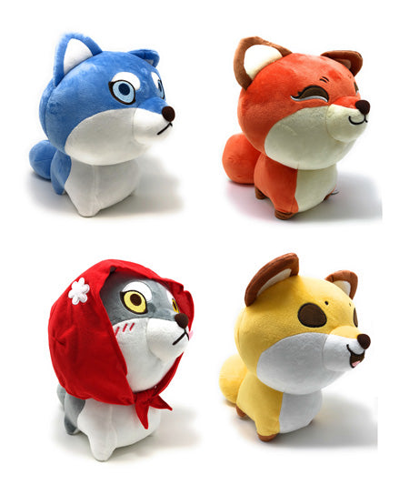 Kawaii Animal & Friends 12" Wolf & Fox plush