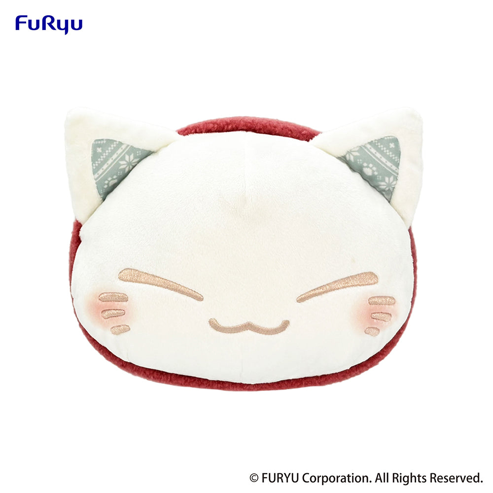 Nemuneko Cat Big Plush Toy with Red Scarf - Official Banpresto Japanese Collectible