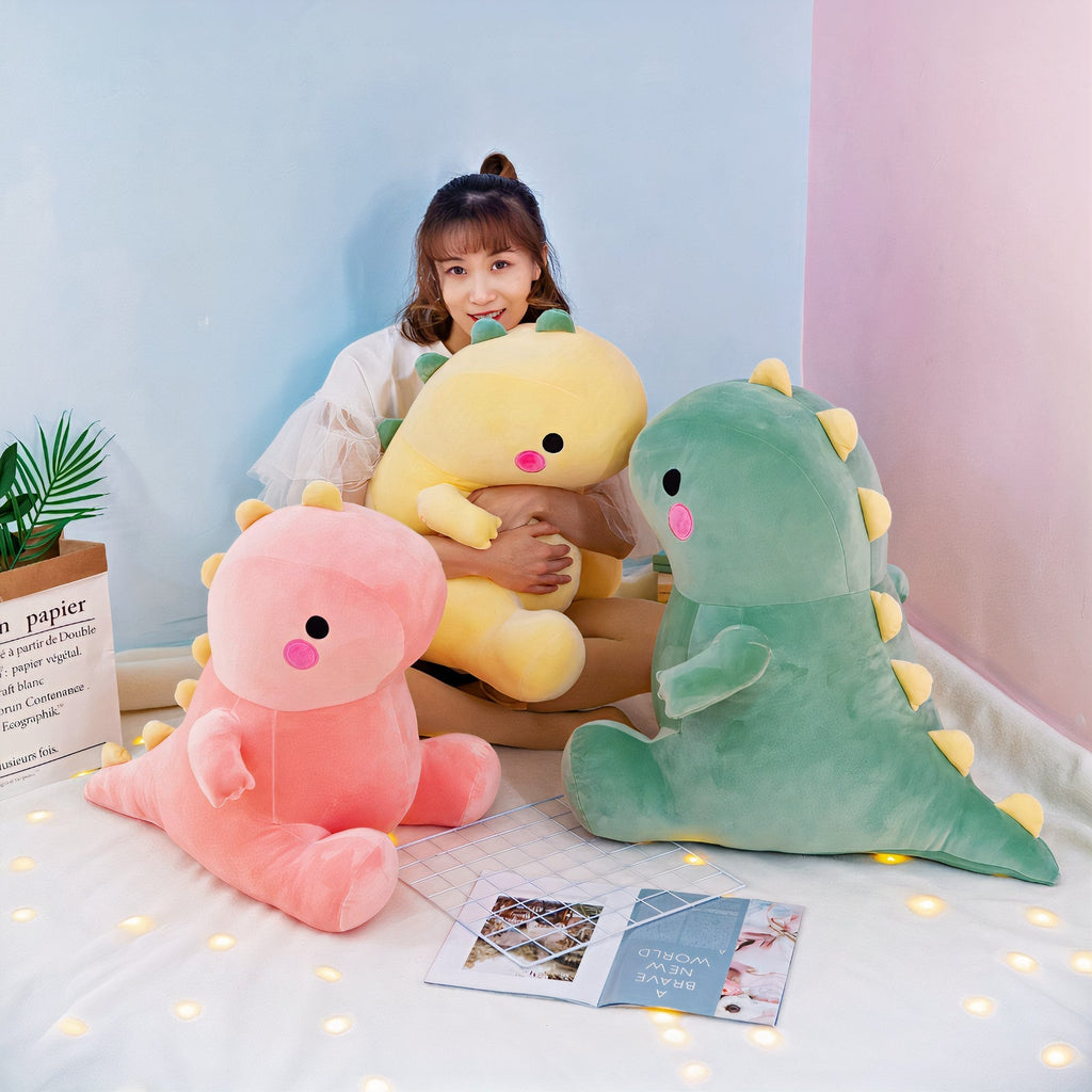 Gigantic Plumpy Colorful Fluffysaurus Dinosaur Plushie