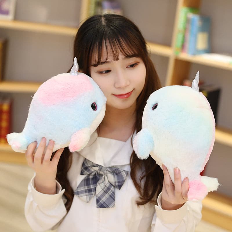 Plumpy Angel the Colorful Narwhale Plushie