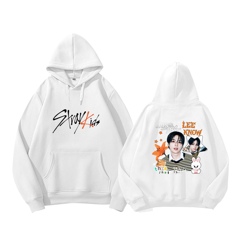 SKZ THIS & THAT Cartoon Print Pullover Hoodie