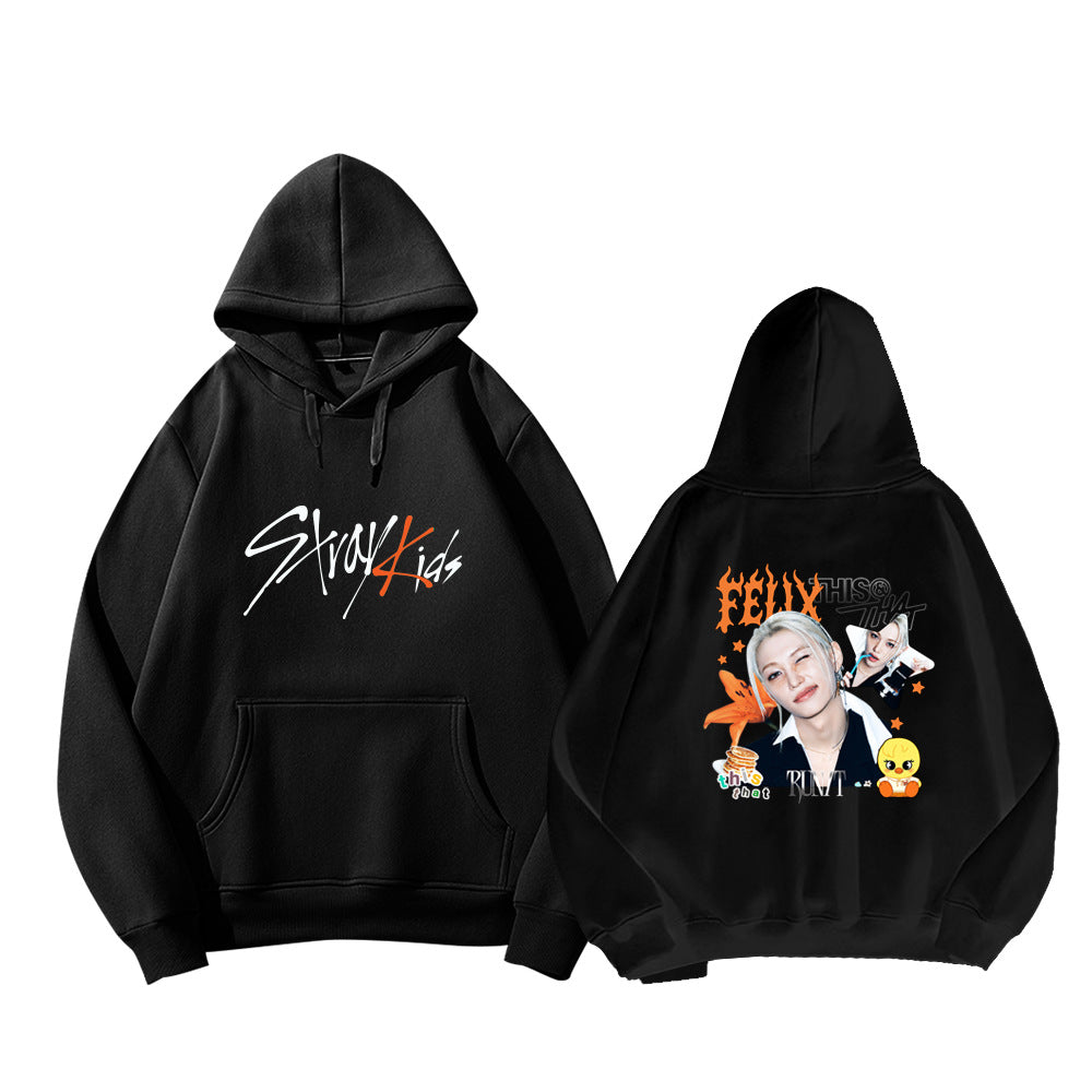 SKZ THIS & THAT Cartoon Print Pullover Hoodie