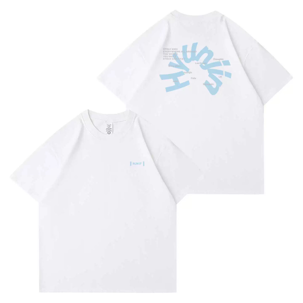 SKZ World Tour RUN IT Printed Short-sleeved T-shirt