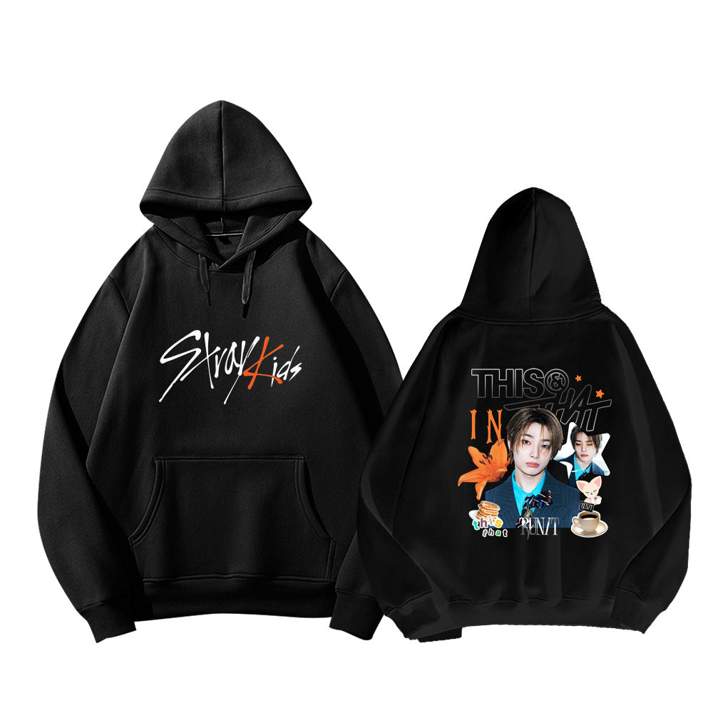 SKZ THIS & THAT Cartoon Print Pullover Hoodie