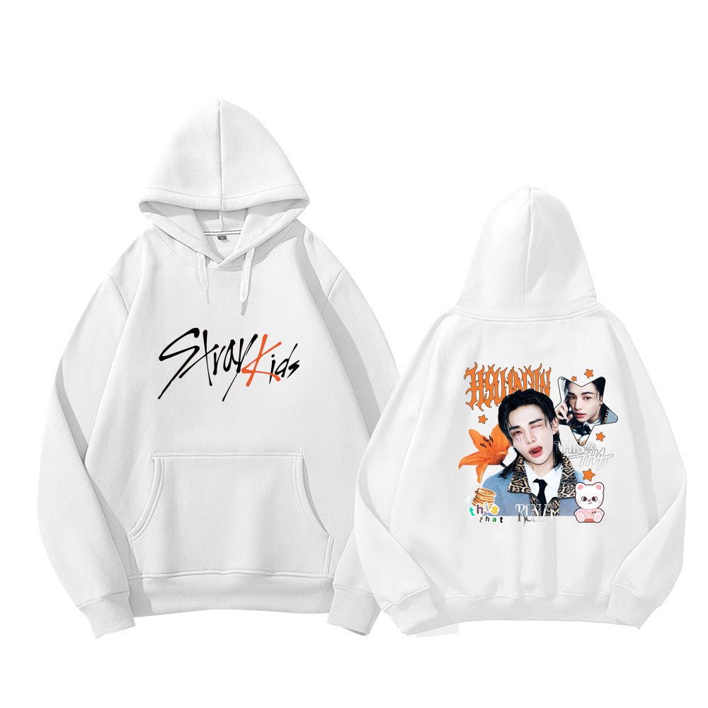 SKZ THIS & THAT Cartoon Print Pullover Hoodie