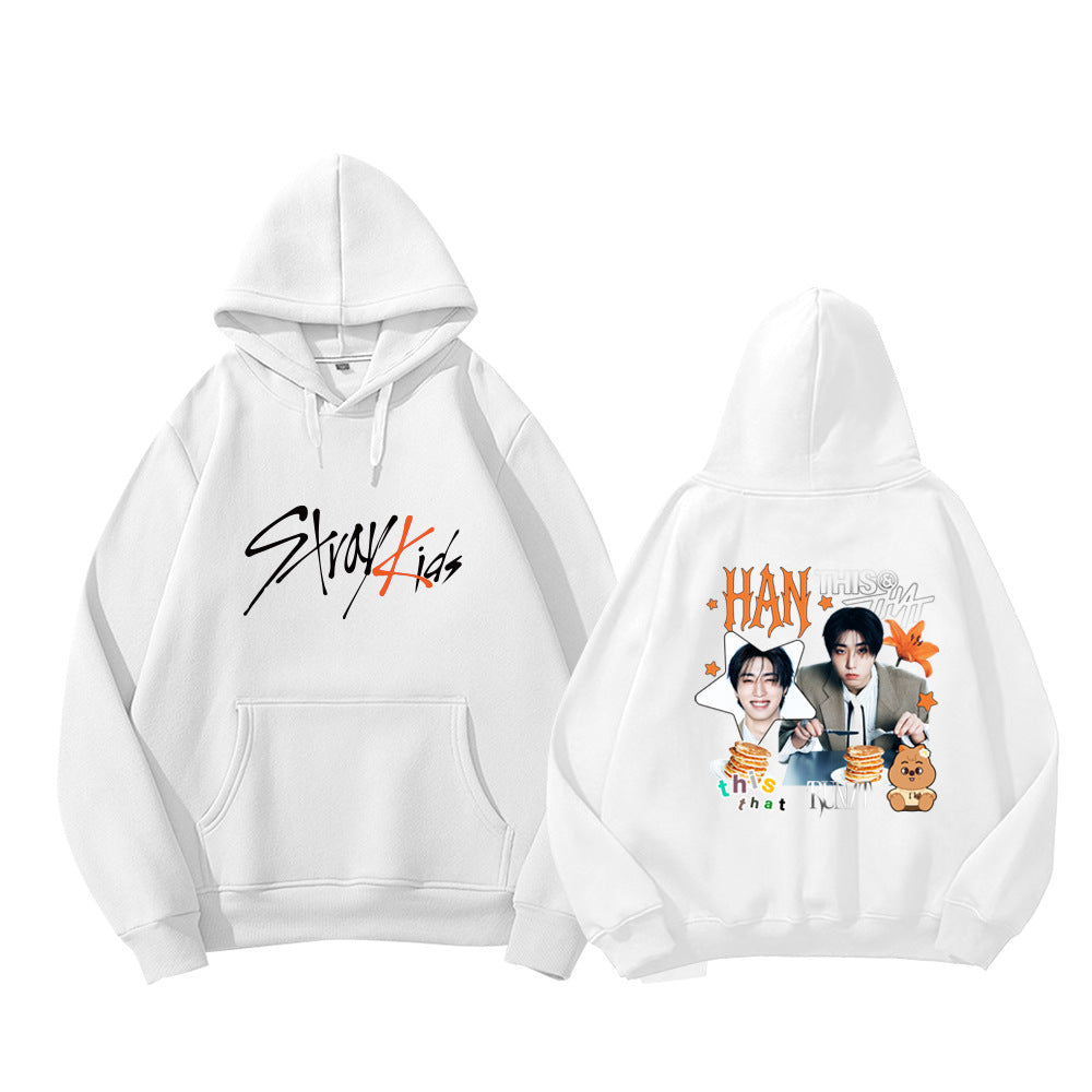 SKZ THIS & THAT Cartoon Print Pullover Hoodie