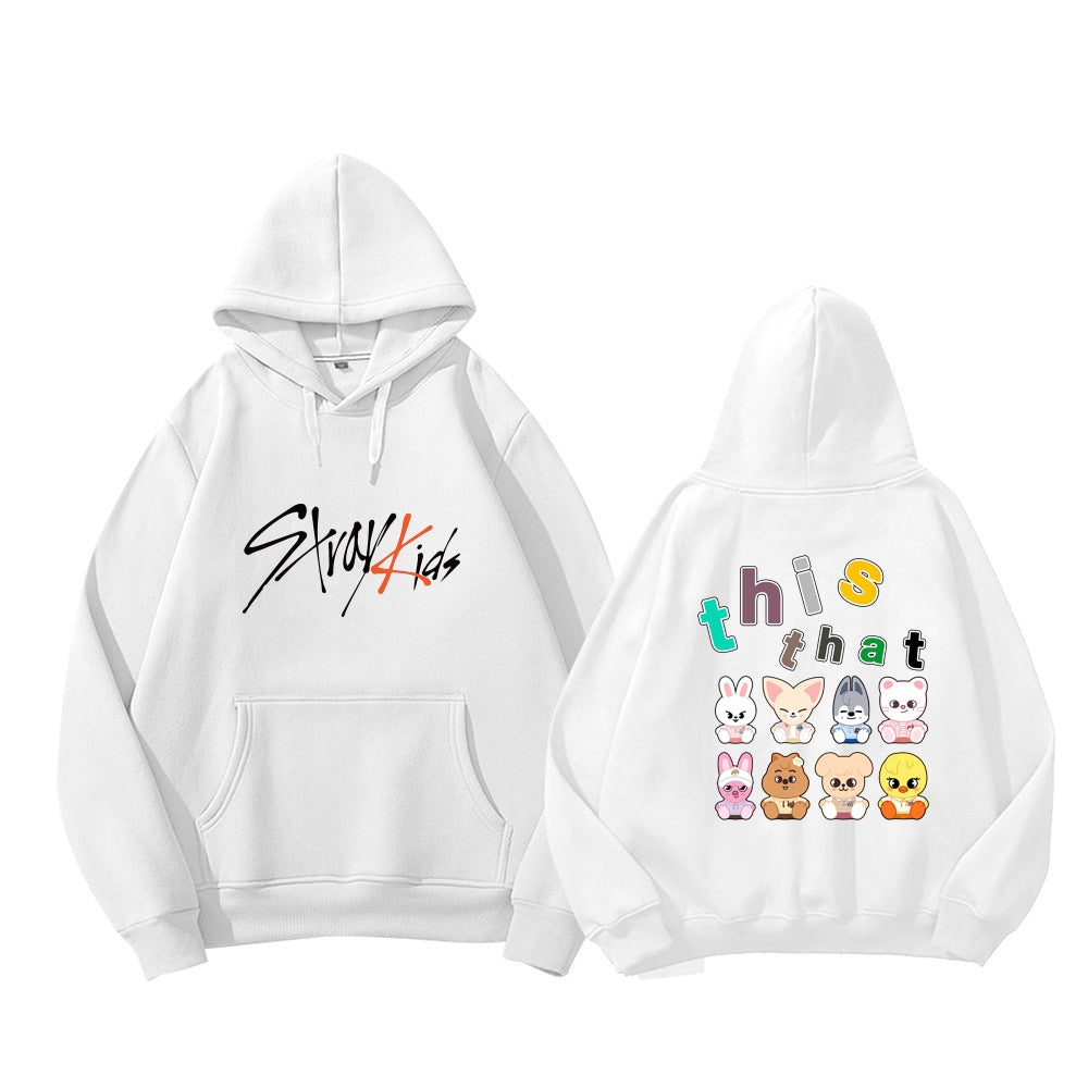SKZ THIS & THAT Cartoon Print Pullover Hoodie