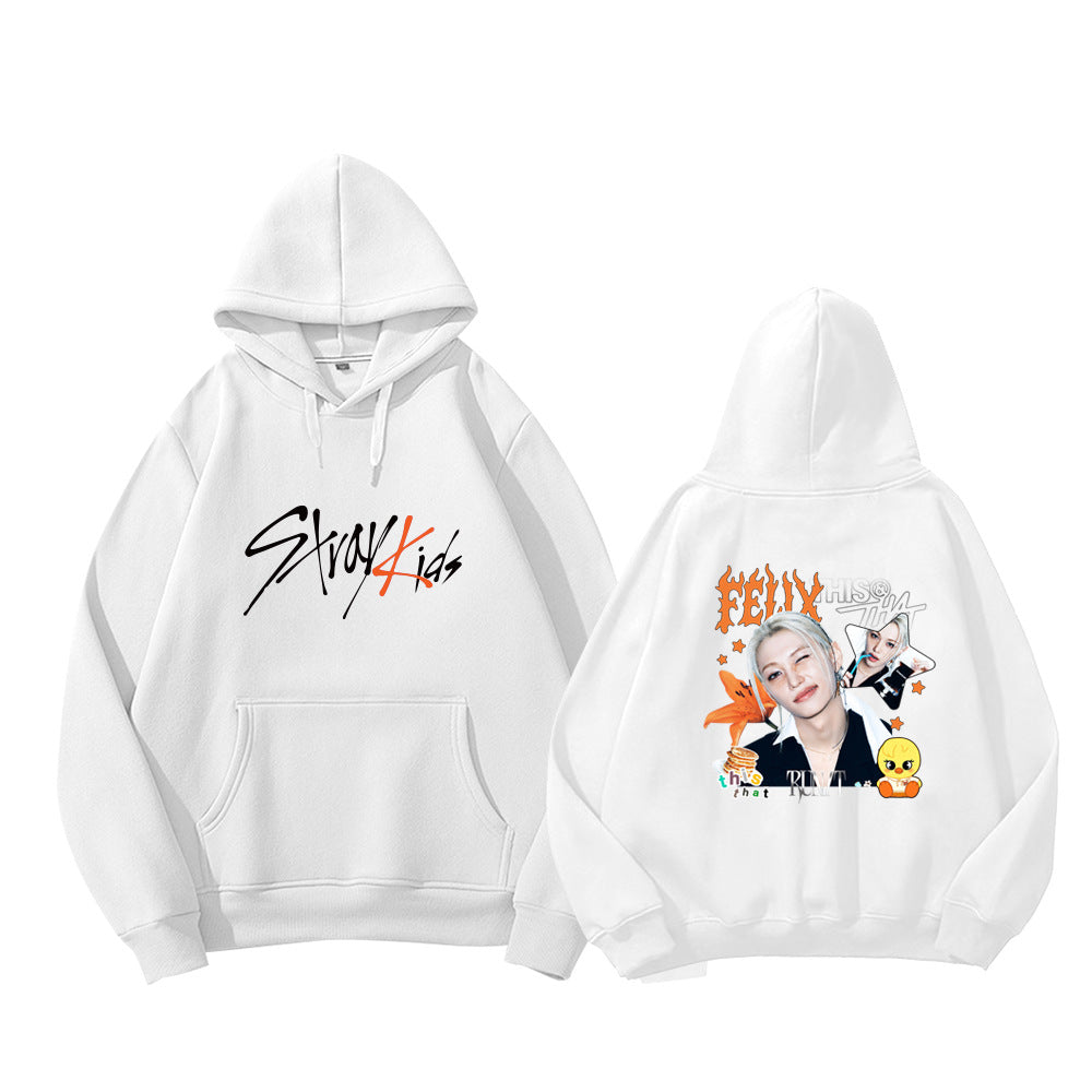 SKZ THIS & THAT Cartoon Print Pullover Hoodie