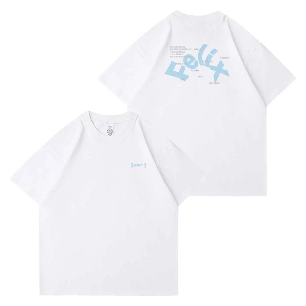 SKZ World Tour RUN IT Printed Short-sleeved T-shirt