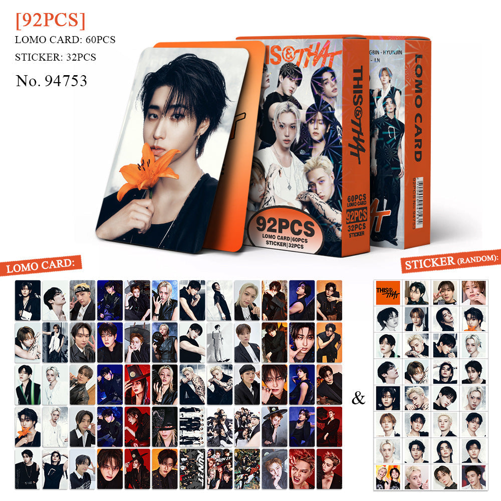 92PCS SKZ THIS & THAT PhotoCards Stickers