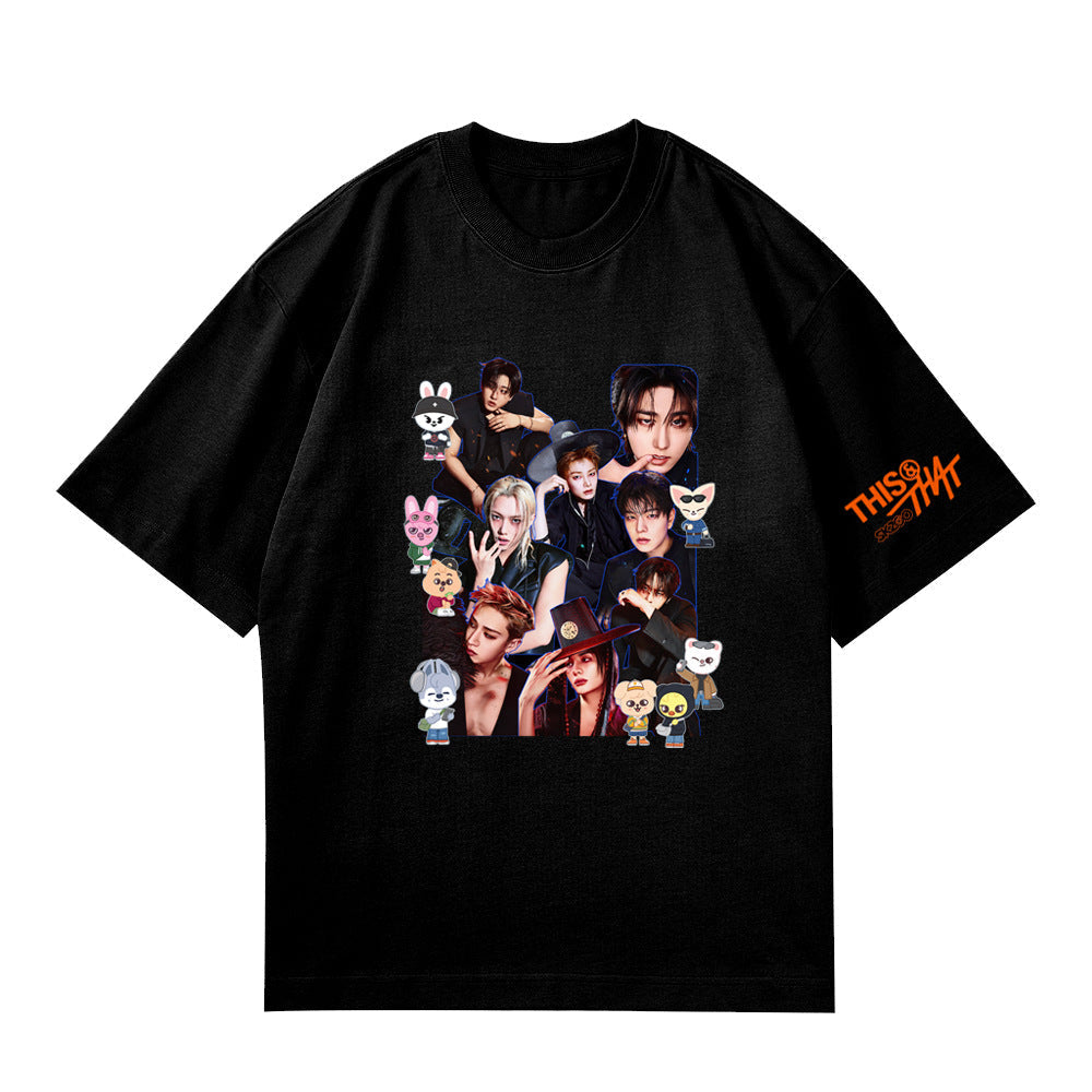 SKZ THIS & THAT Cartoon Print Short-sleeved Top