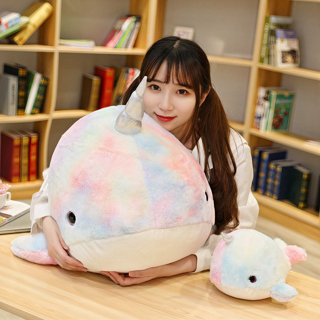 Plumpy Angel the Colorful Narwhale Plushie