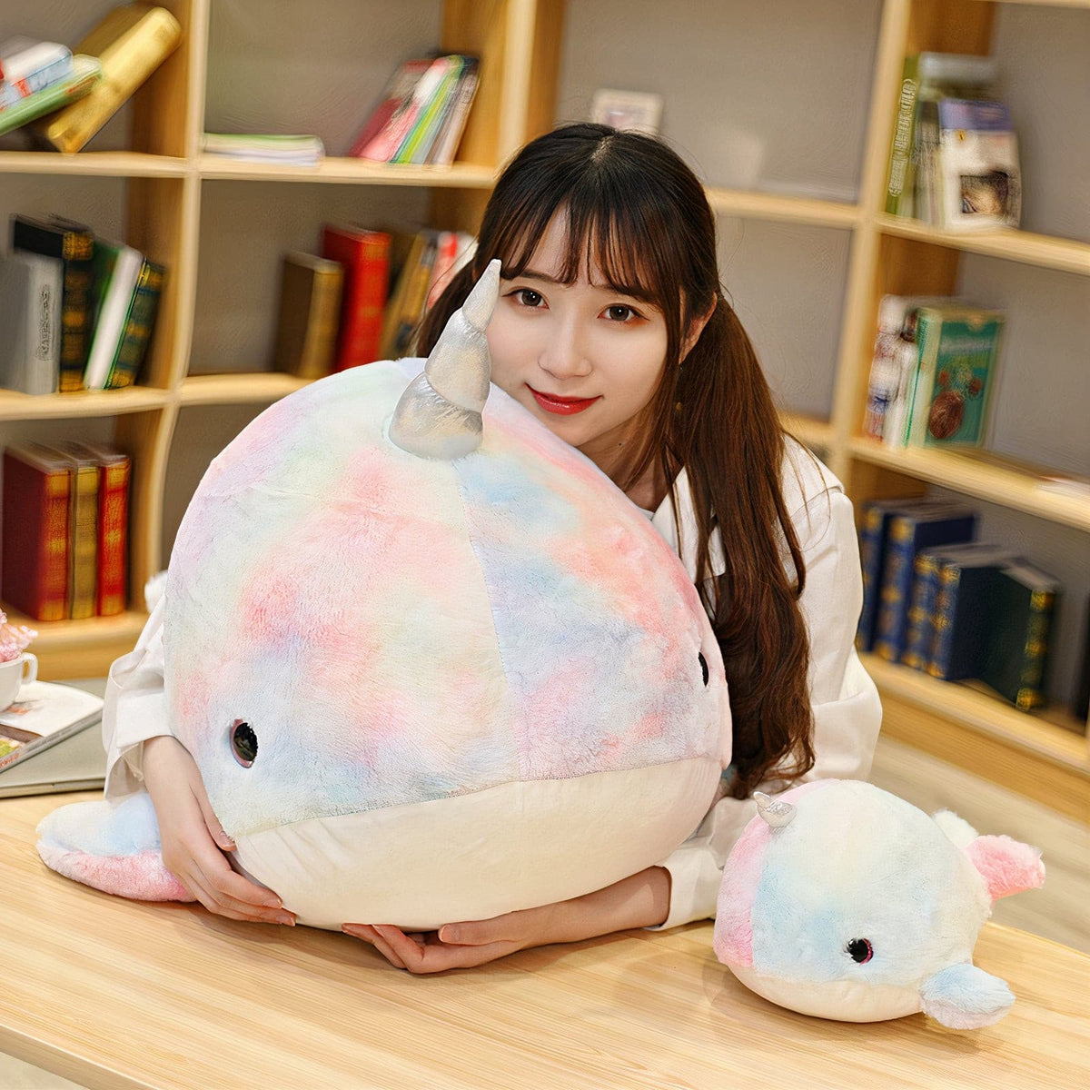 Plumpy Angel the Colorful Narwhale Plushie