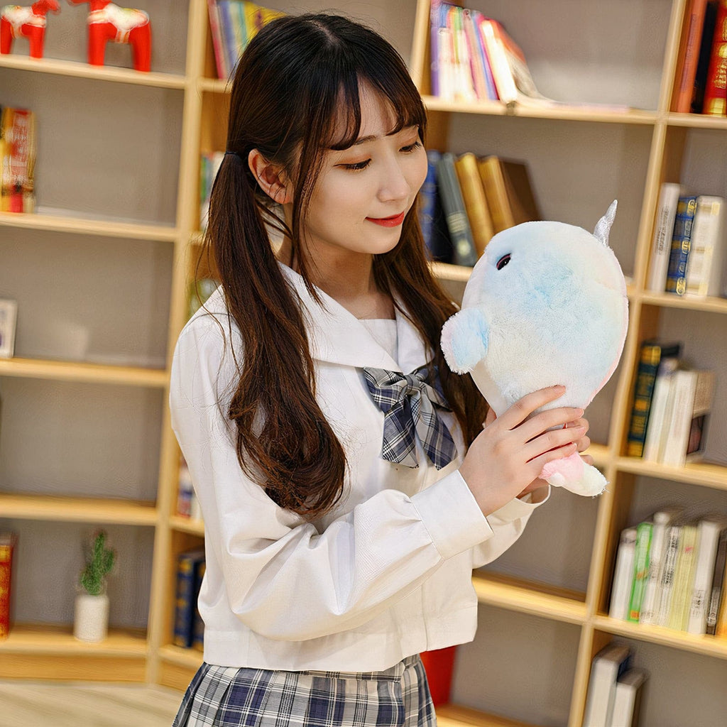 Plumpy Angel the Colorful Narwhale Plushie