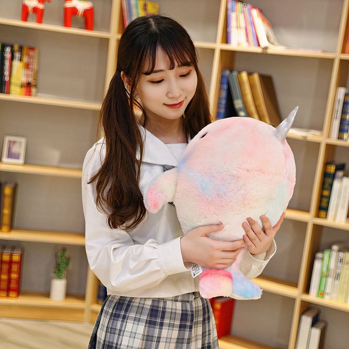 Plumpy Angel the Colorful Narwhale Plushie