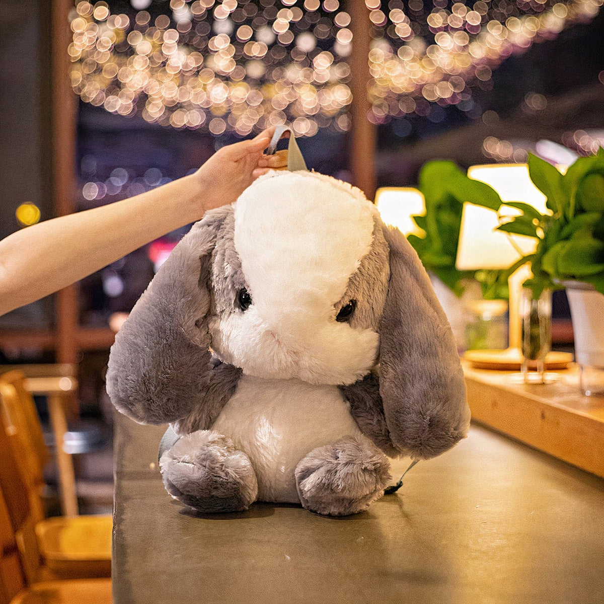 Plumpy Bunny Backpack Plushie