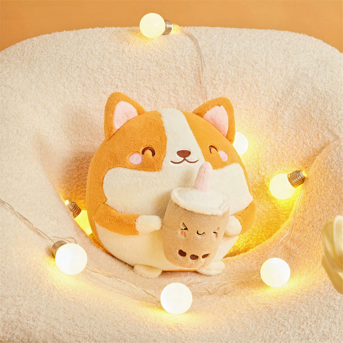 Plumpy Corgi Bubble Tea Plushie