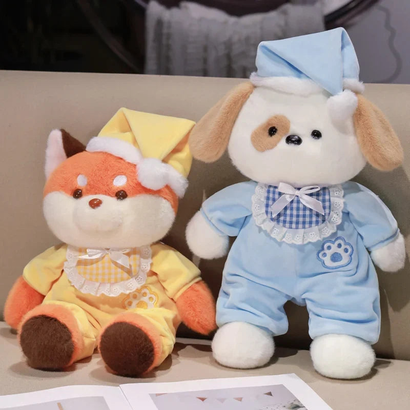Cozy Bedtime Fox, Koala, and Dog Plushies for a Snuggly Pajama Party!
