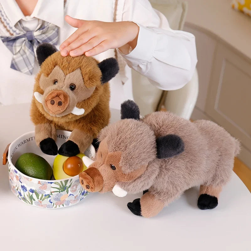 Adorable Fluffy Wild Boar Plush Toy - Perfect for Cuddles!