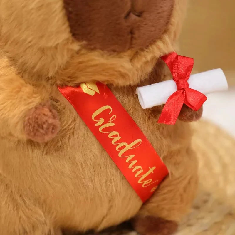 Adorable Capybara Graduation Plushies for a Cuddly Celebration!