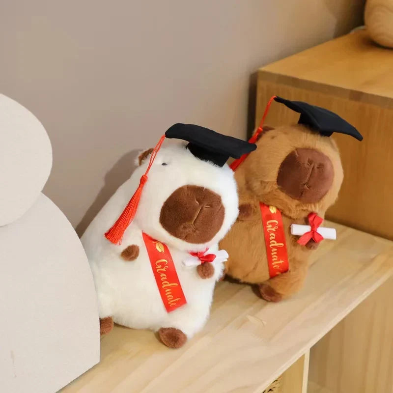Adorable Capybara Graduation Plushies for a Cuddly Celebration!