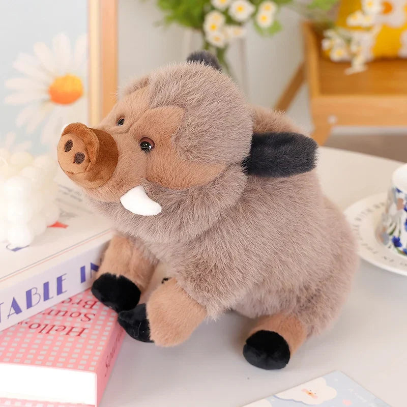 Adorable Fluffy Wild Boar Plush Toy - Perfect for Cuddles!
