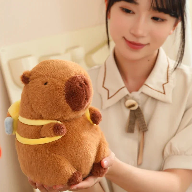 Adorable Kawaii Capybara Plush with Stylish Backpack Collection