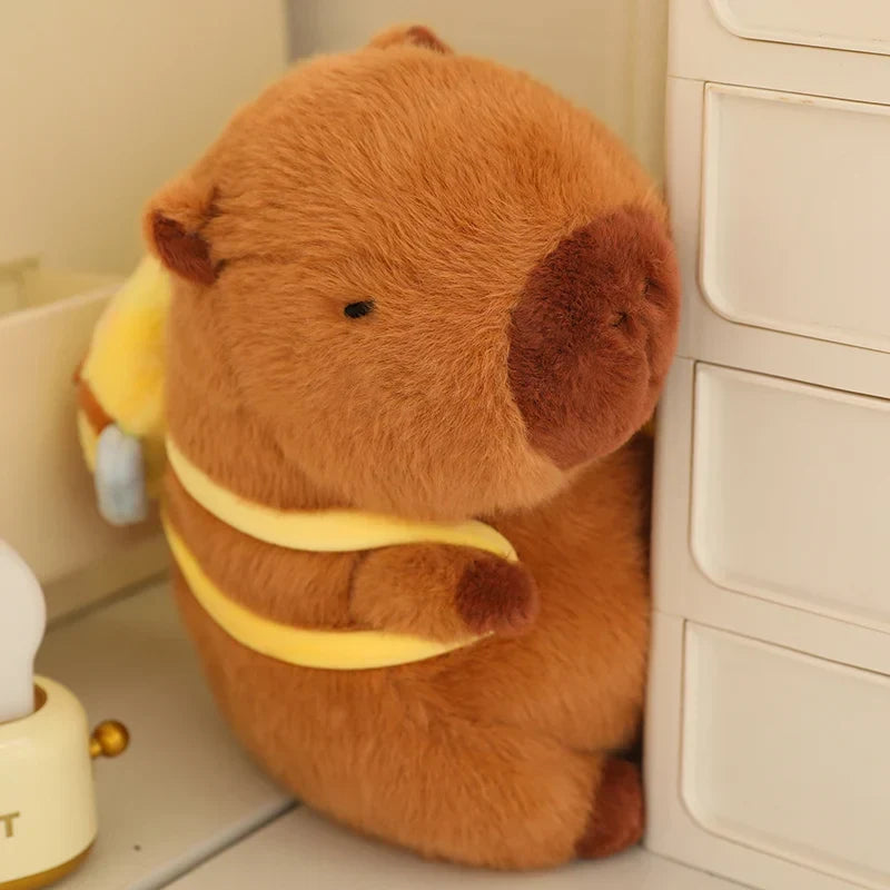 Adorable Kawaii Capybara Plush with Stylish Backpack Collection