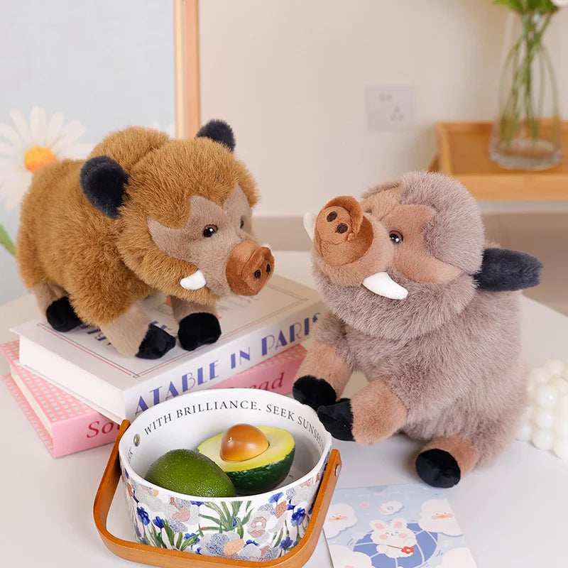 Adorable Fluffy Wild Boar Plush Toy - Perfect for Cuddles!