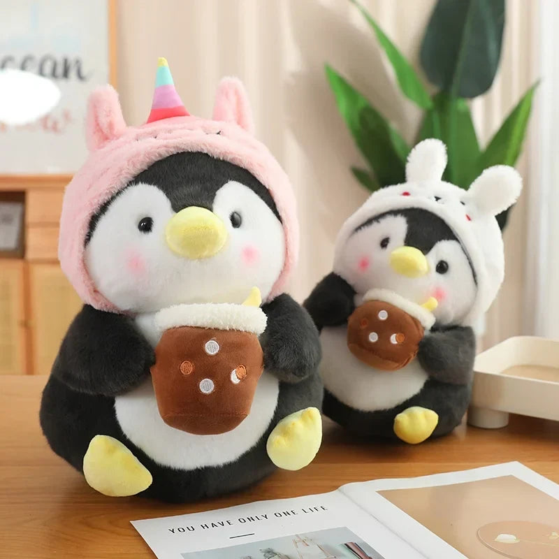 Adorable Kawaii Baby Penguin Plushies Wearing Cute Hats