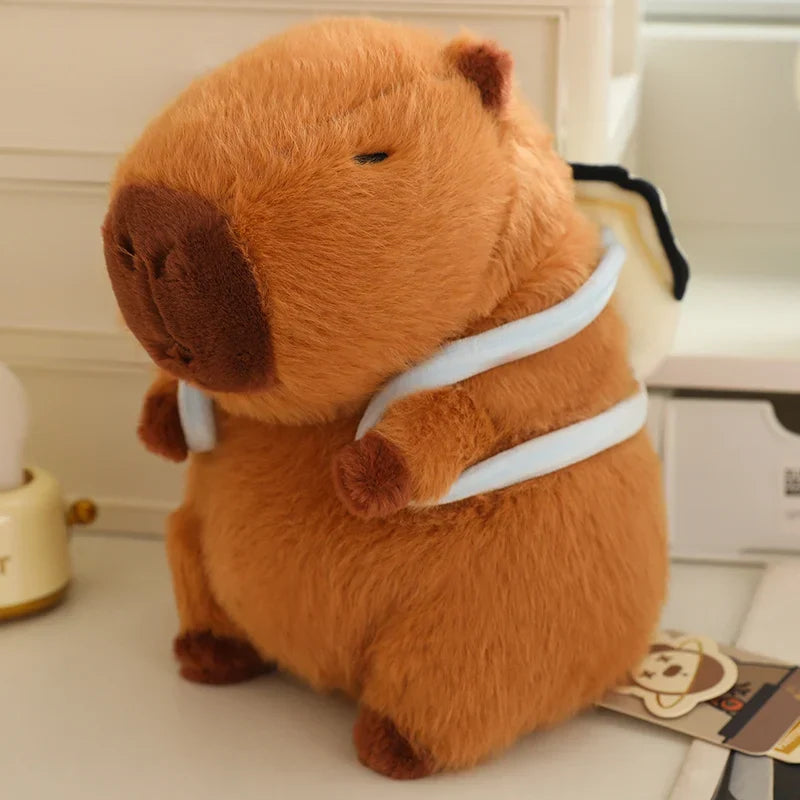 Adorable Kawaii Capybara Plush with Stylish Backpack Collection