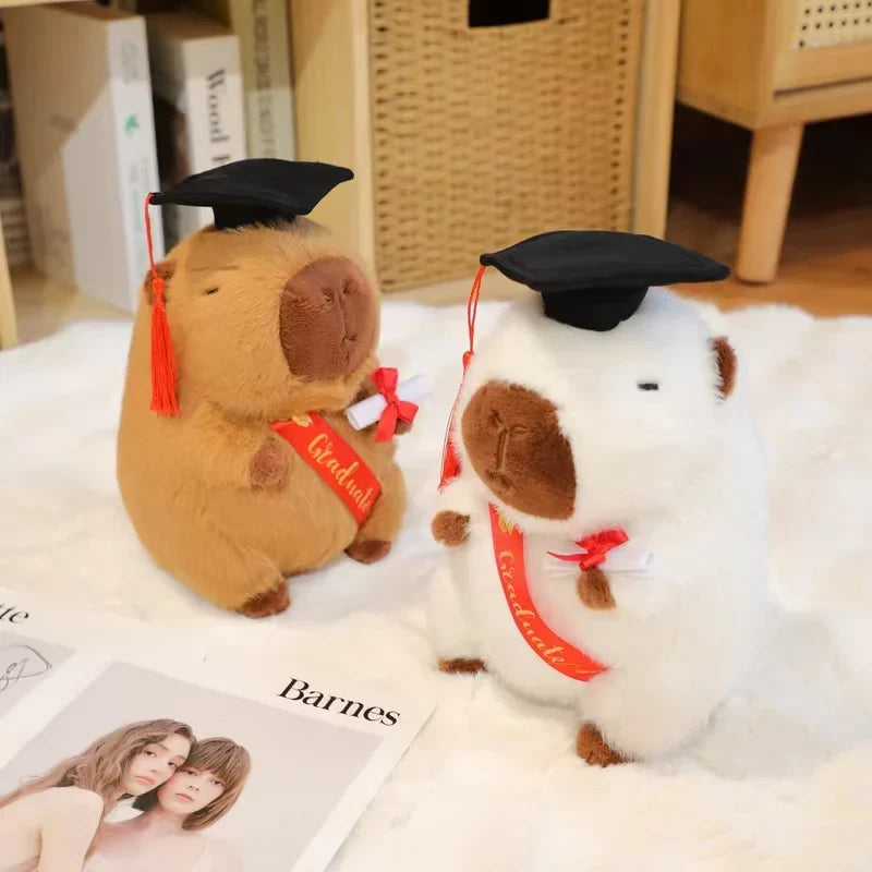Adorable Capybara Graduation Plushies for a Cuddly Celebration!