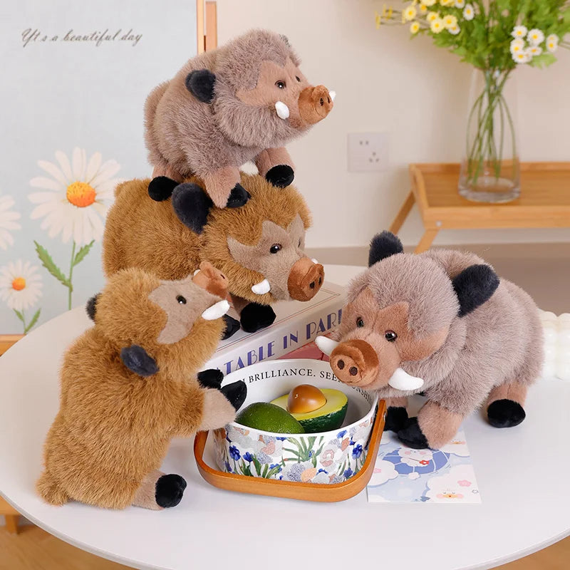 Adorable Fluffy Wild Boar Plush Toy - Perfect for Cuddles!