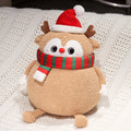 Adorable Plush Christmas Companions: Chubby Reindeer, Santa, and Snowman!
