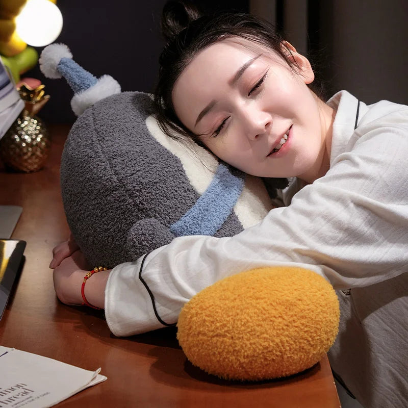 Cozy Fluffy Penguin Backrest Pillow for Ultimate Comfort