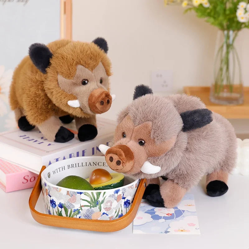 Adorable Fluffy Wild Boar Plush Toy - Perfect for Cuddles!