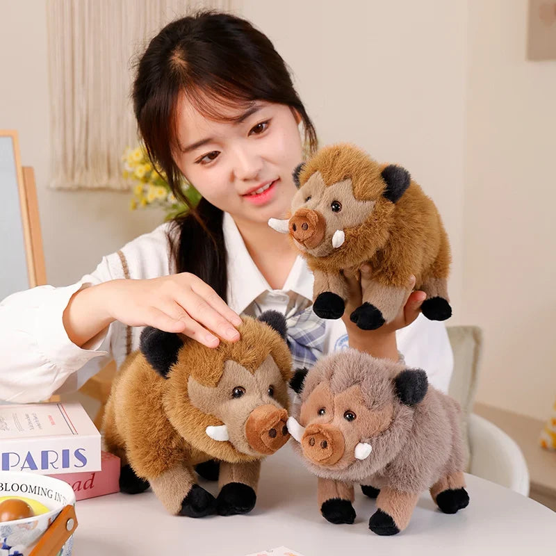 Adorable Fluffy Wild Boar Plush Toy - Perfect for Cuddles!