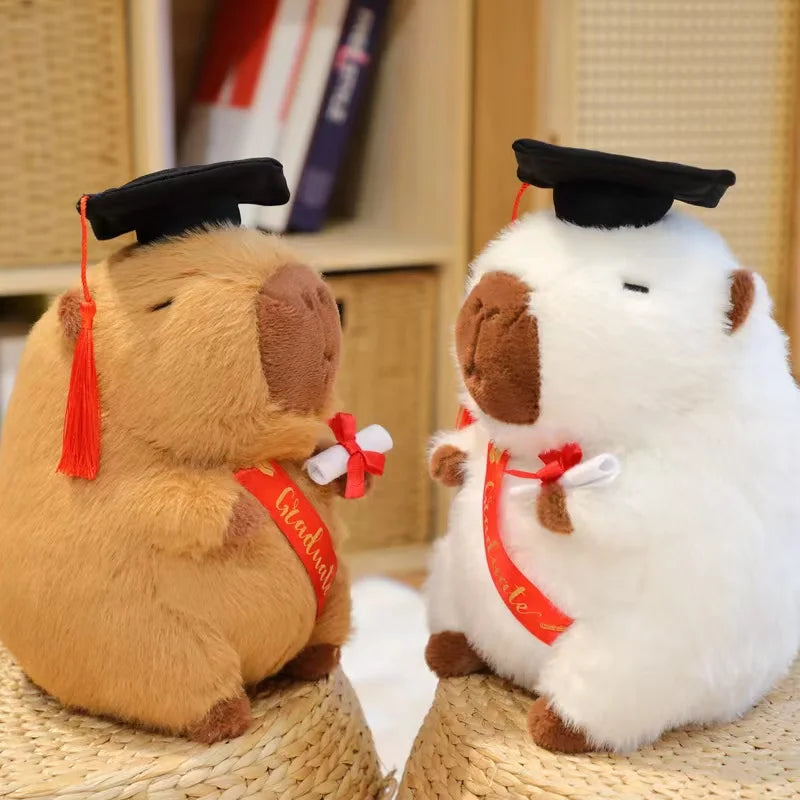 Adorable Capybara Graduation Plushies for a Cuddly Celebration!