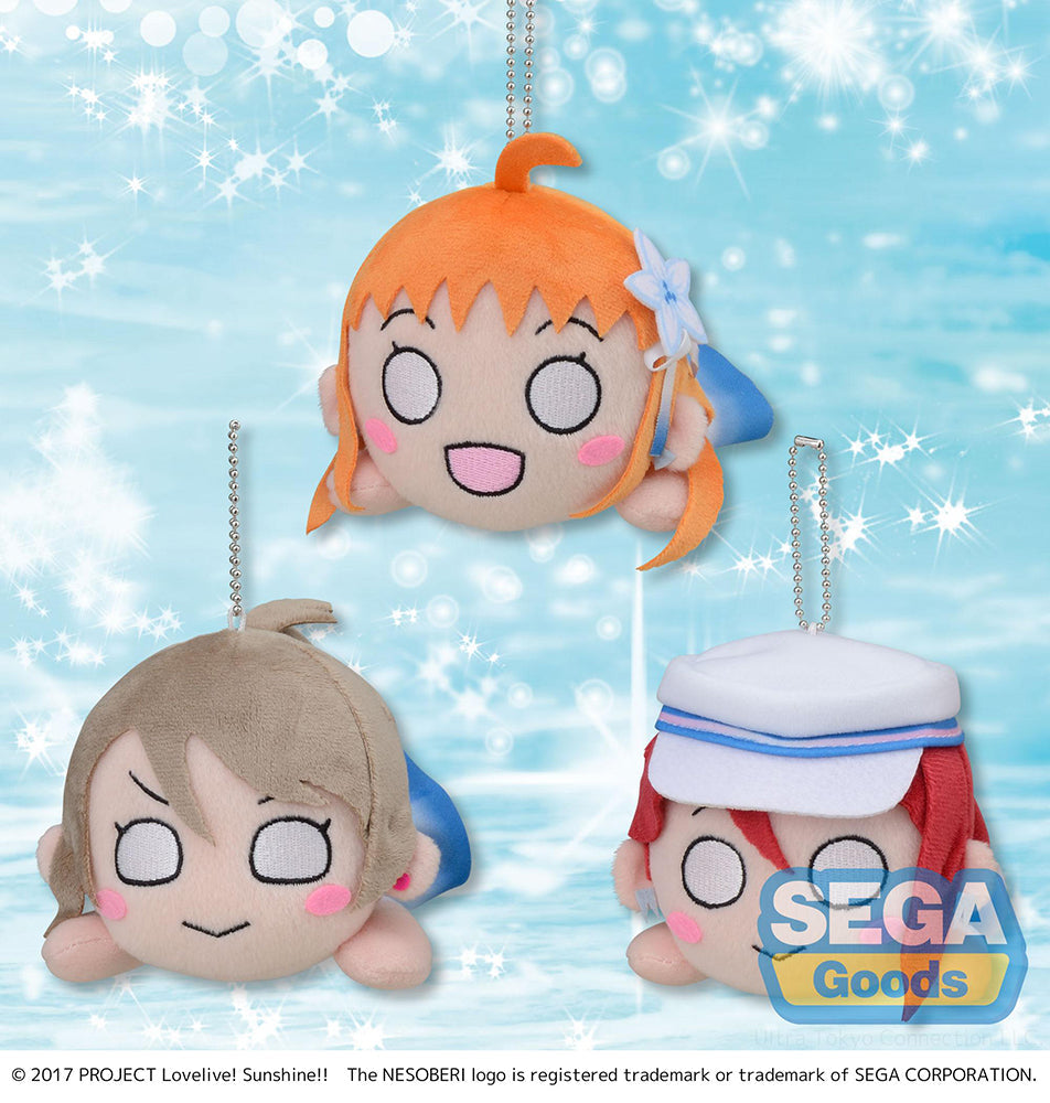 Love Live! Sunshine!! Nesoberi Lay-Down Plush Set – 2nd Years “smile smile ship Start!” (All 3) | SEGA