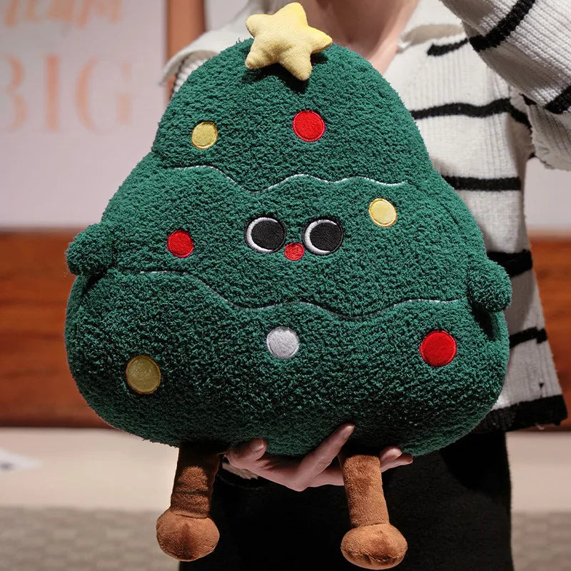 Adorable Plush Christmas Companions: Chubby Reindeer, Santa, and Snowman!