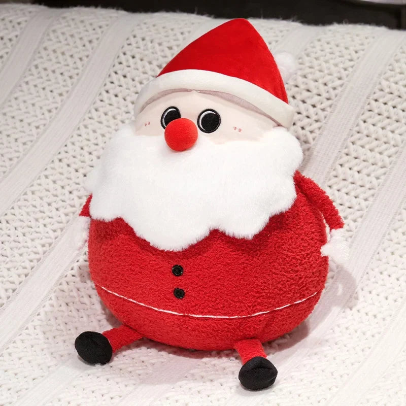 Adorable Plush Christmas Companions: Chubby Reindeer, Santa, and Snowman!