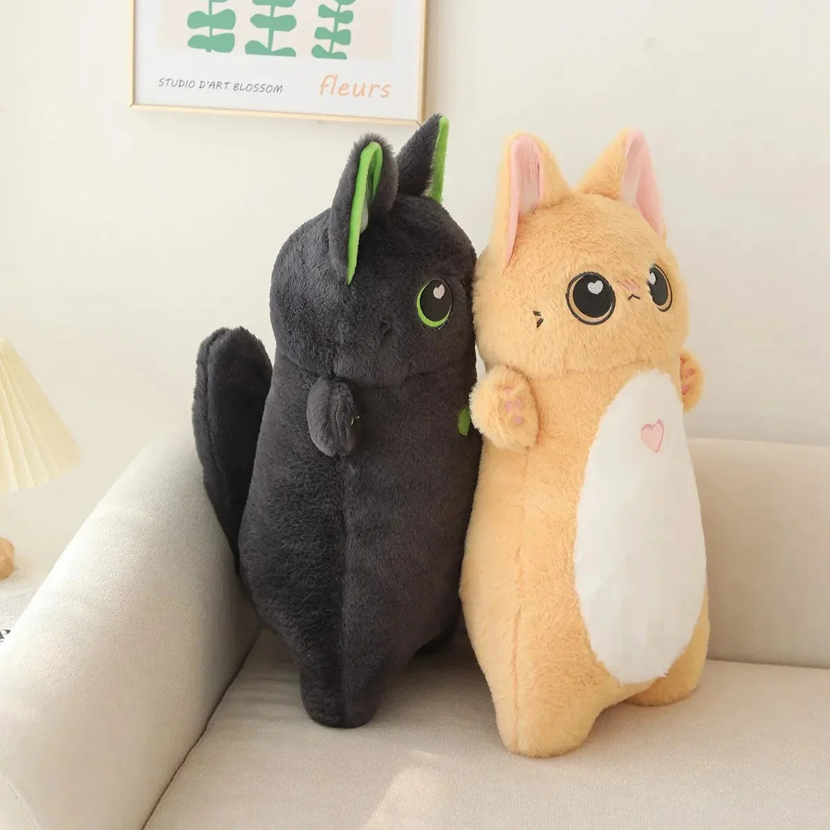 Charming Two-tone Cat Plushie Collection: Cute Companions for All!