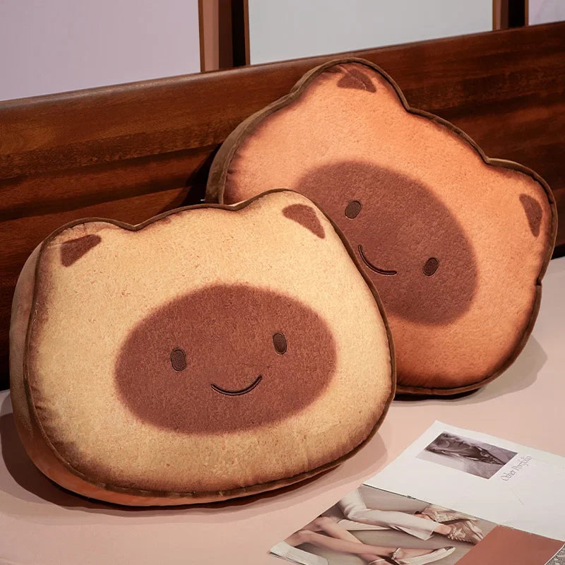 Adorable Capybara and Cat Toastie Bread Cookie Plush Toys