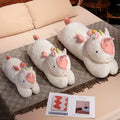 Adorable Oversized Chibi White Unicorn Stuffed Toy