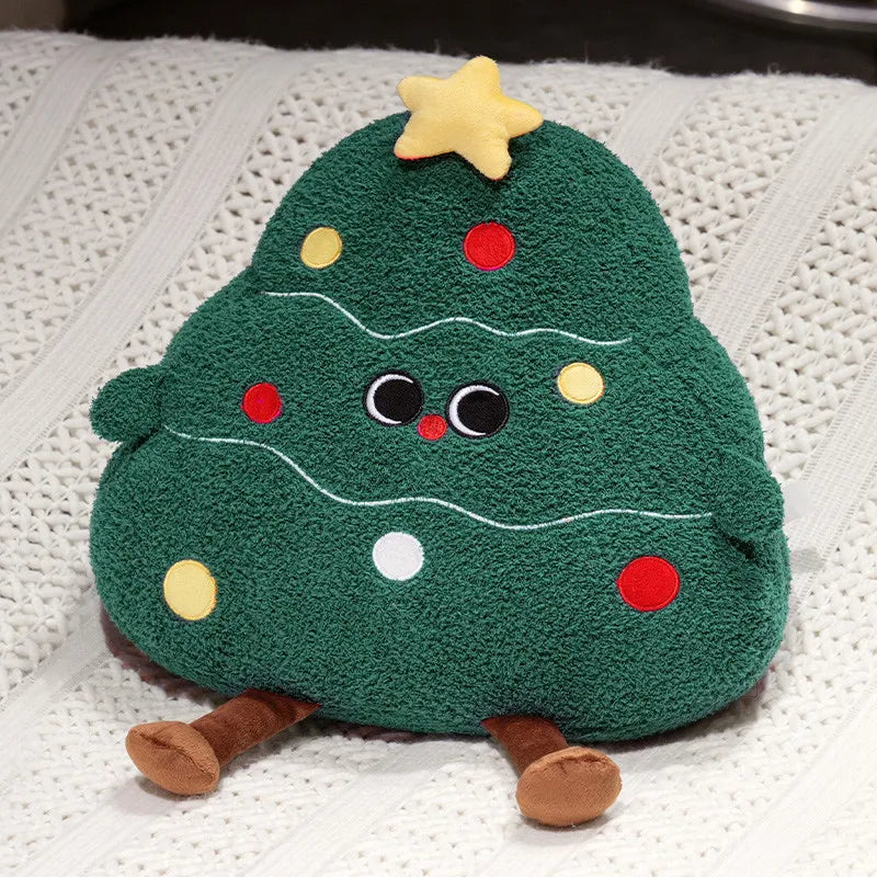 Adorable Plush Christmas Companions: Chubby Reindeer, Santa, and Snowman!