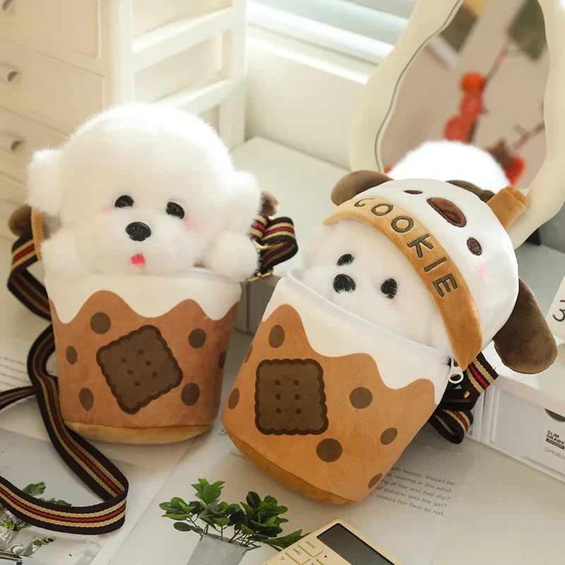 Surprise Puppy Drink Plushie Bag