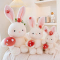 Adorable Kawaii White Bunny Mushroom Stuffed Toy